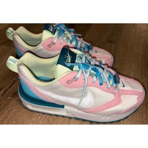 Nike Air Max 270 React Women Pink Teal Floral Casual Sneakers‎ Shoes PLS READ